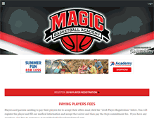 Tablet Screenshot of magicbasketballacademy.com